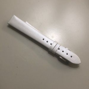 Burberry Pearl White Leather Watch Band
